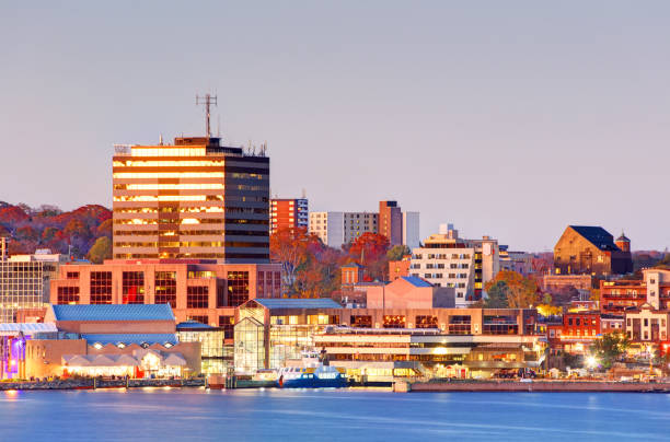 Sun setting on Dartmouth Nova Scotia